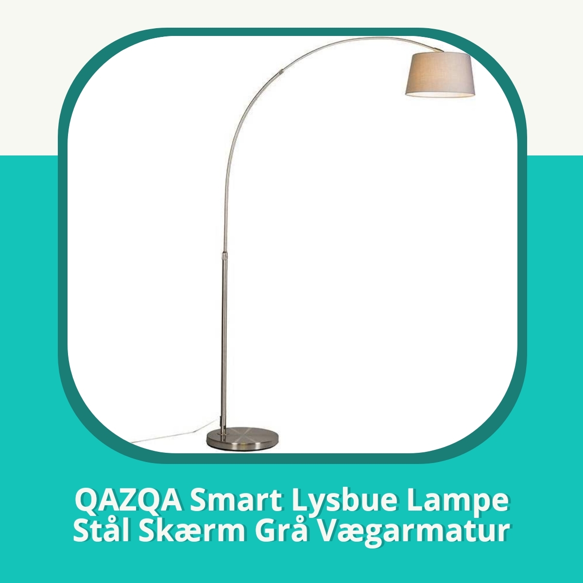 Anmeldelse af QAZQA Smart Lysbue Lampe Stål Skærm Grå Vægarmatur