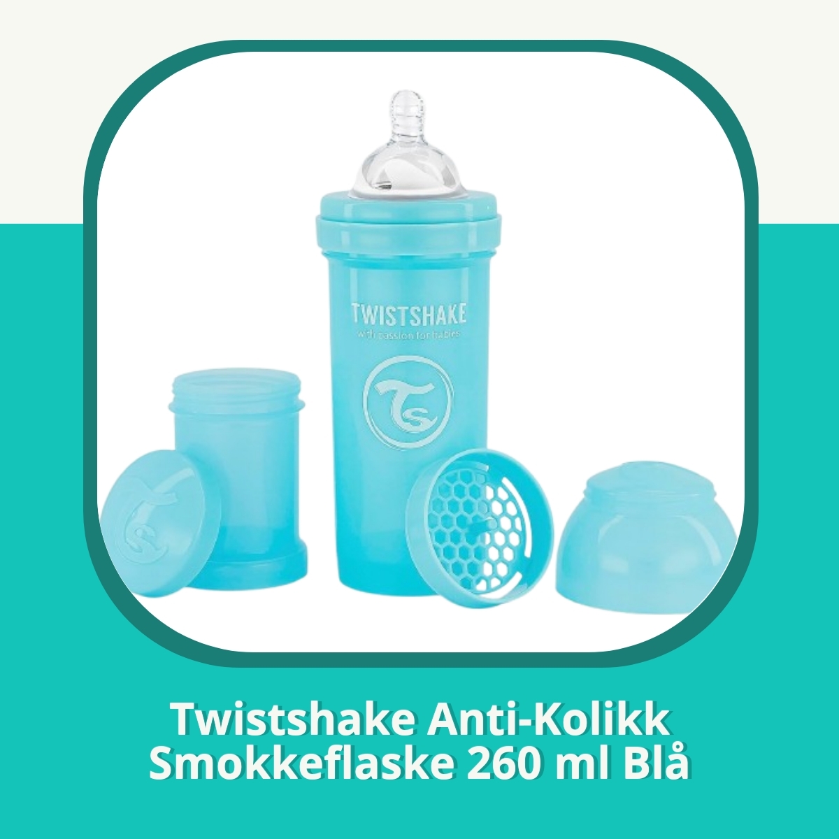 Anmeldelse af Twistshake Anti-Kolikk Smokkeflaske 260 ml Blå