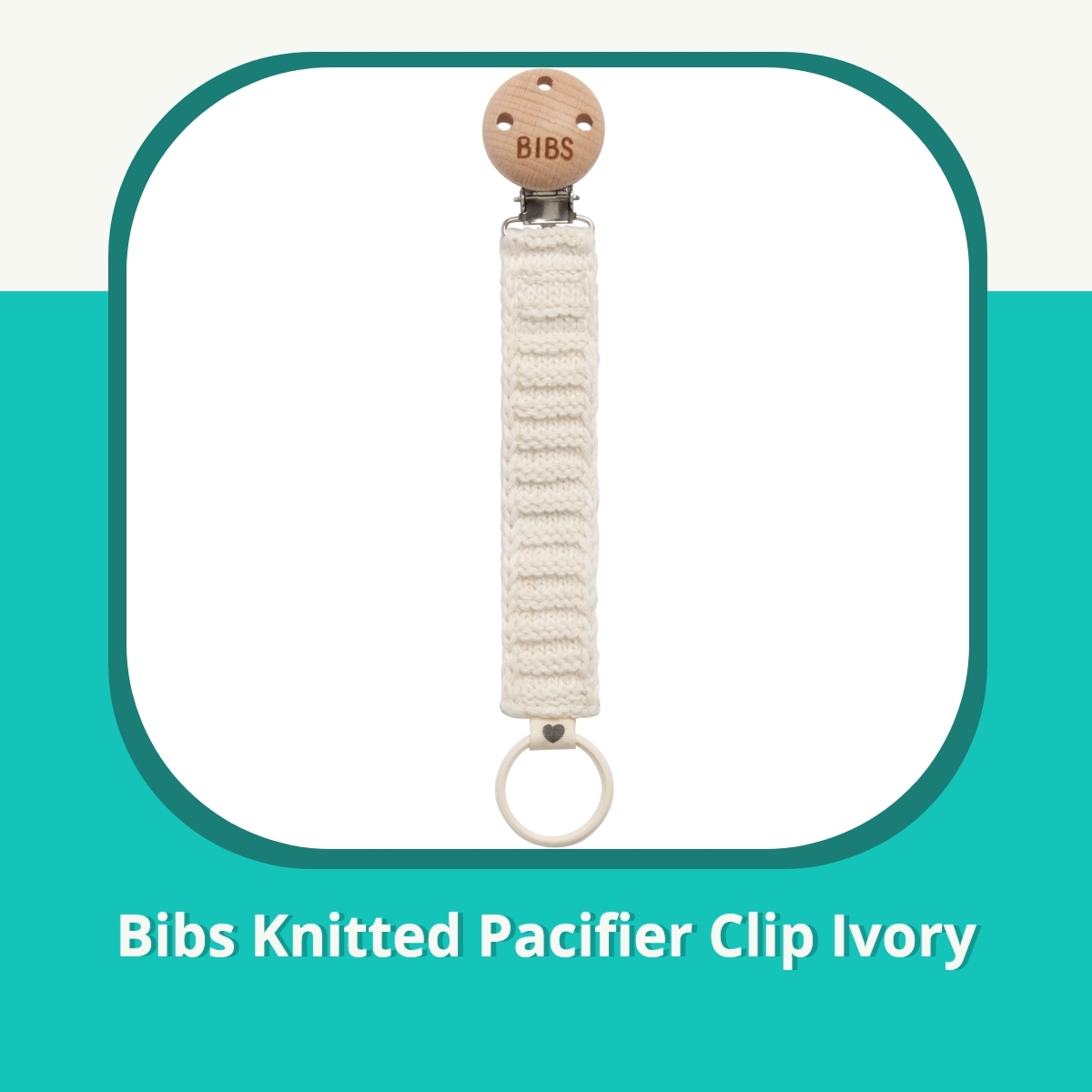 Anmeldelse af Bibs Knitted Pacifier Clip Ivory