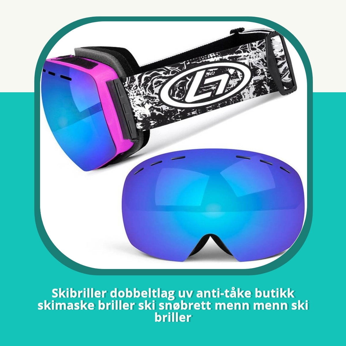 Anmeldelse af Skibriller dobbeltlag uv anti-tåke butikk skimaske briller ski snøbrett menn menn ski briller
