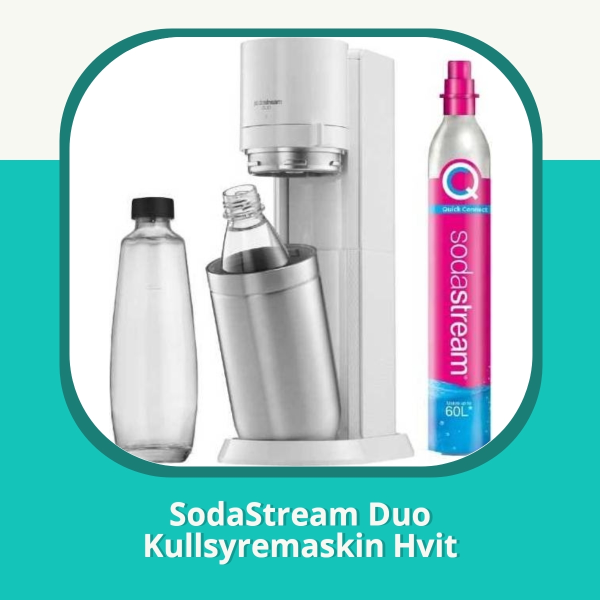 Anmeldelse af SodaStream Duo Kullsyremaskin Hvit