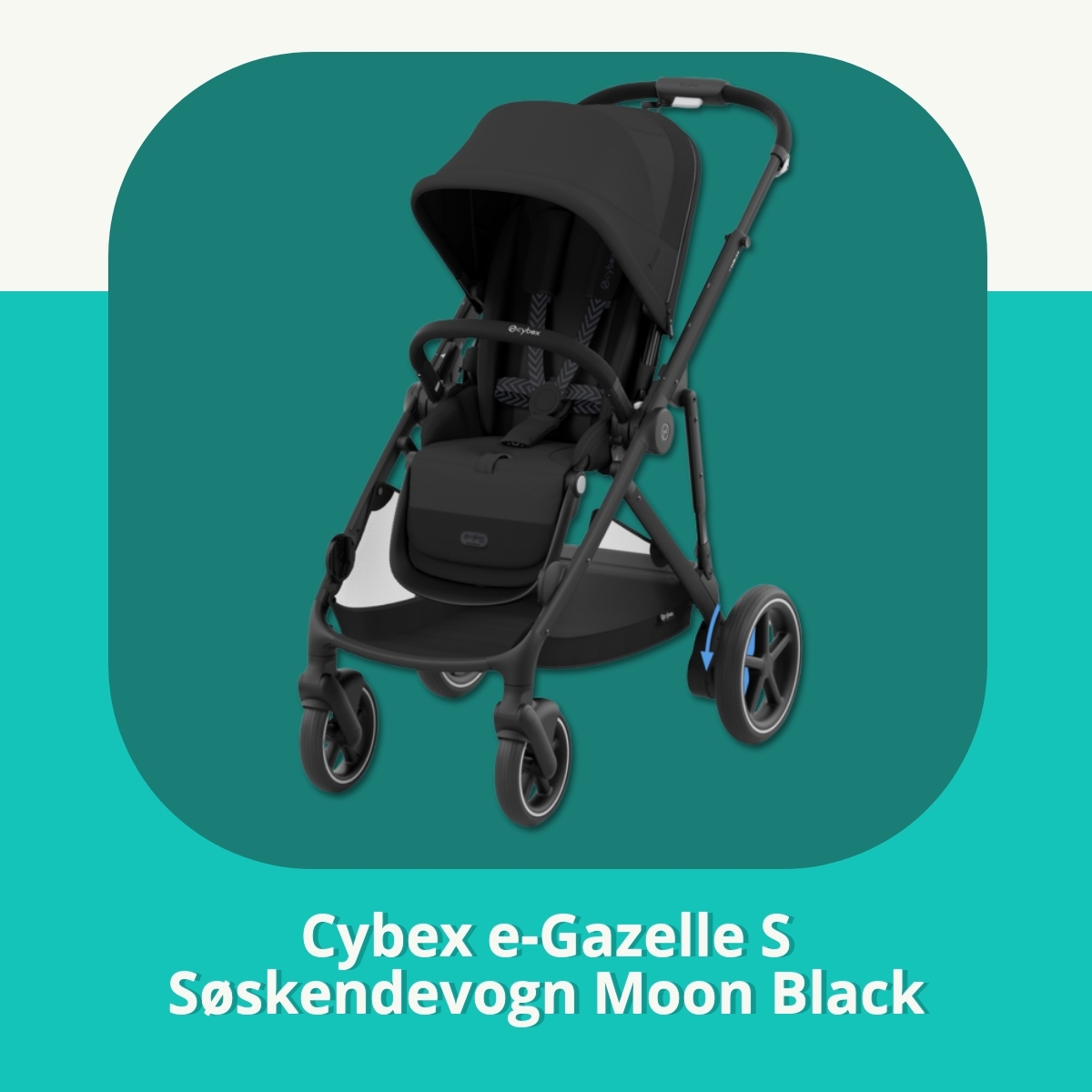 Anmeldelse af Cybex e-Gazelle S Søskendevogn Moon Black