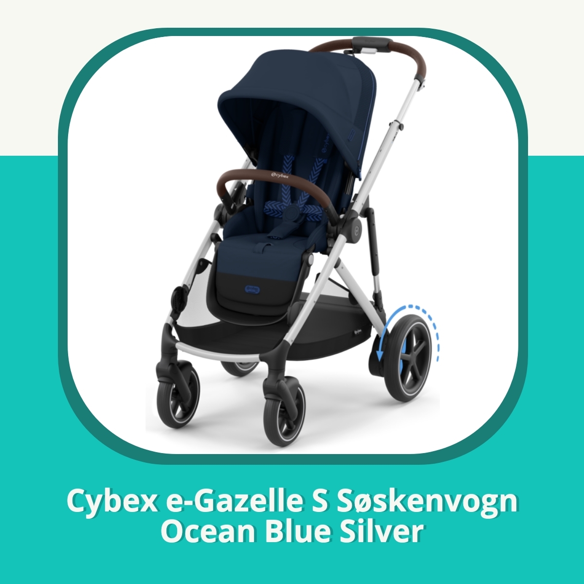 Anmeldelse Cybex e-Gazelle S Søskenvogn Ocean Blue Silver