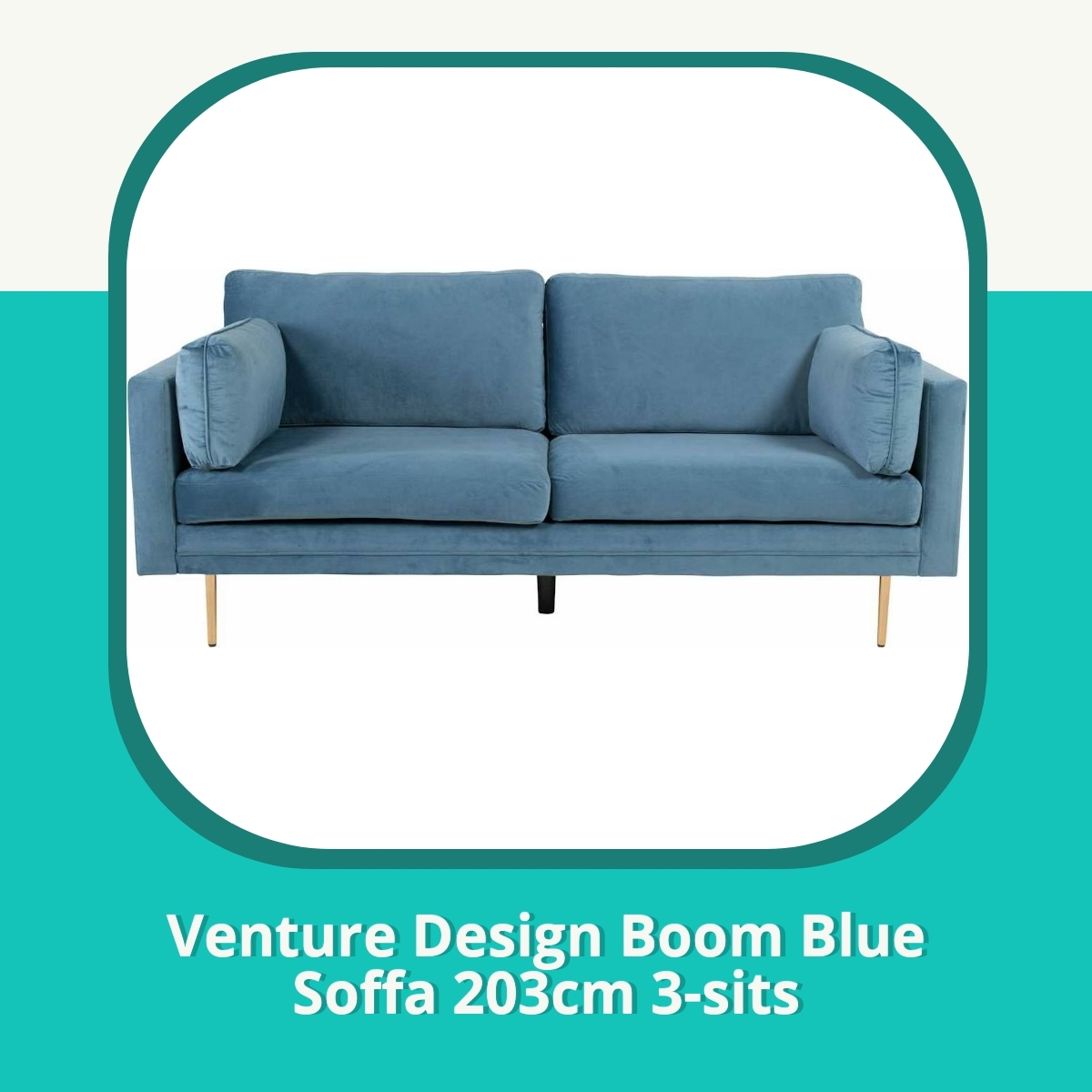 Recension af Venture Design Boom Blue Soffa 203cm 3-sits