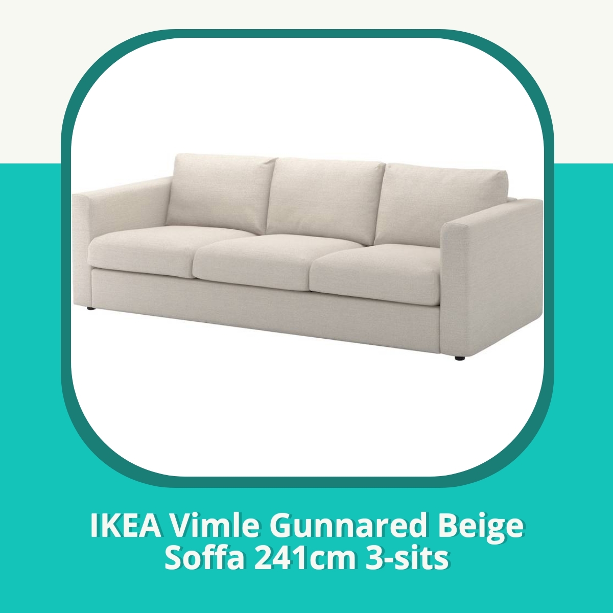 Recension af IKEA Vimle Gunnared Beige Soffa 241cm 3-sits
