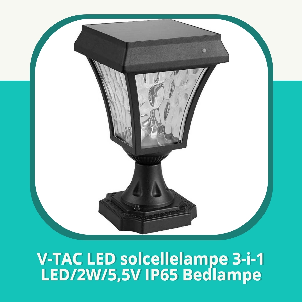 Anmeldelse af V-TAC LED solcellelampe 3-i-1 LED/2W/5,5V IP65 Bedlampe