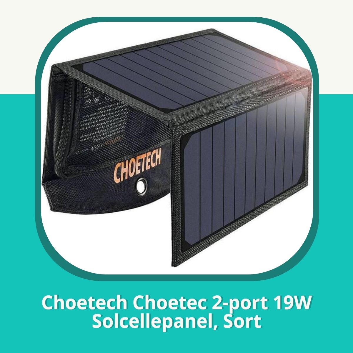 Anmeldelse af Choetech Choetec 2-port 19W Solcellepanel, Sort