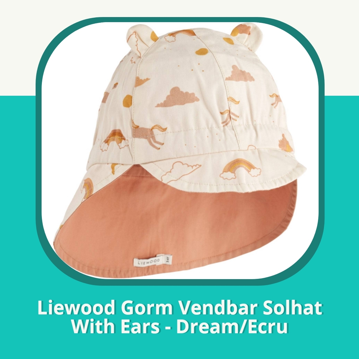 Anmeldelse af Liewood Gorm Vendbar Solhat With Ears - Dream/Ecru