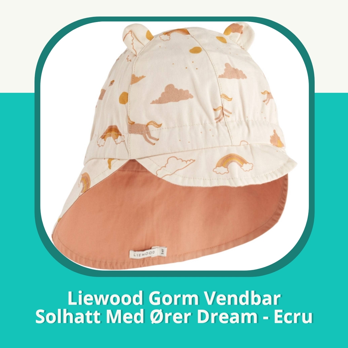 Anmeldelse af Liewood Gorm Vendbar Solhatt Med Ører Dream - Ecru