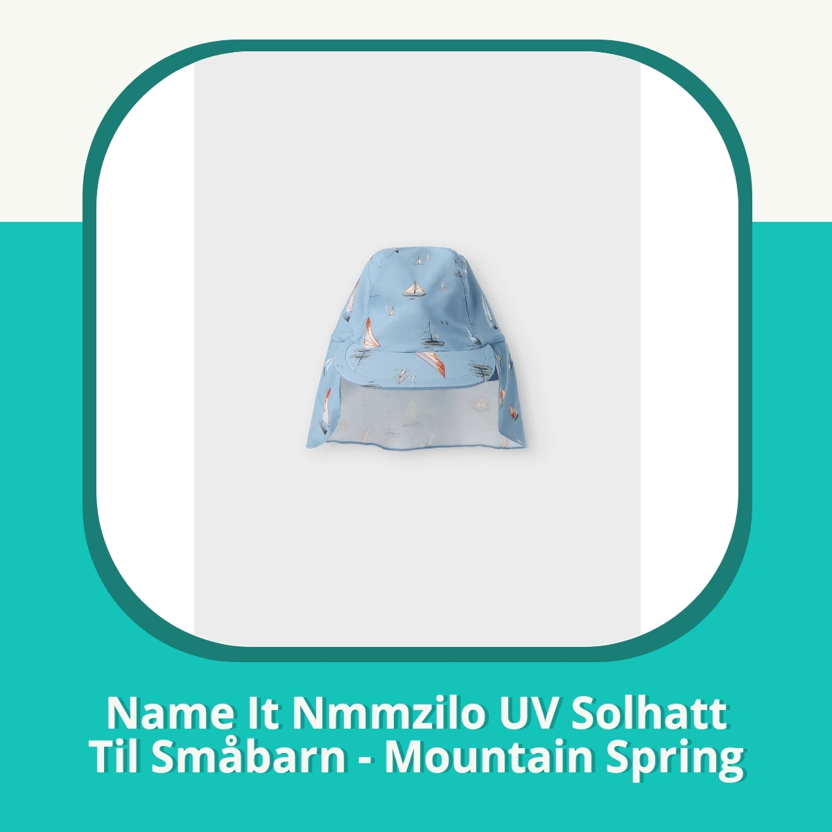 Anmeldelse af Name It Nmmzilo UV Solhatt Til Småbarn - Mountain Spring