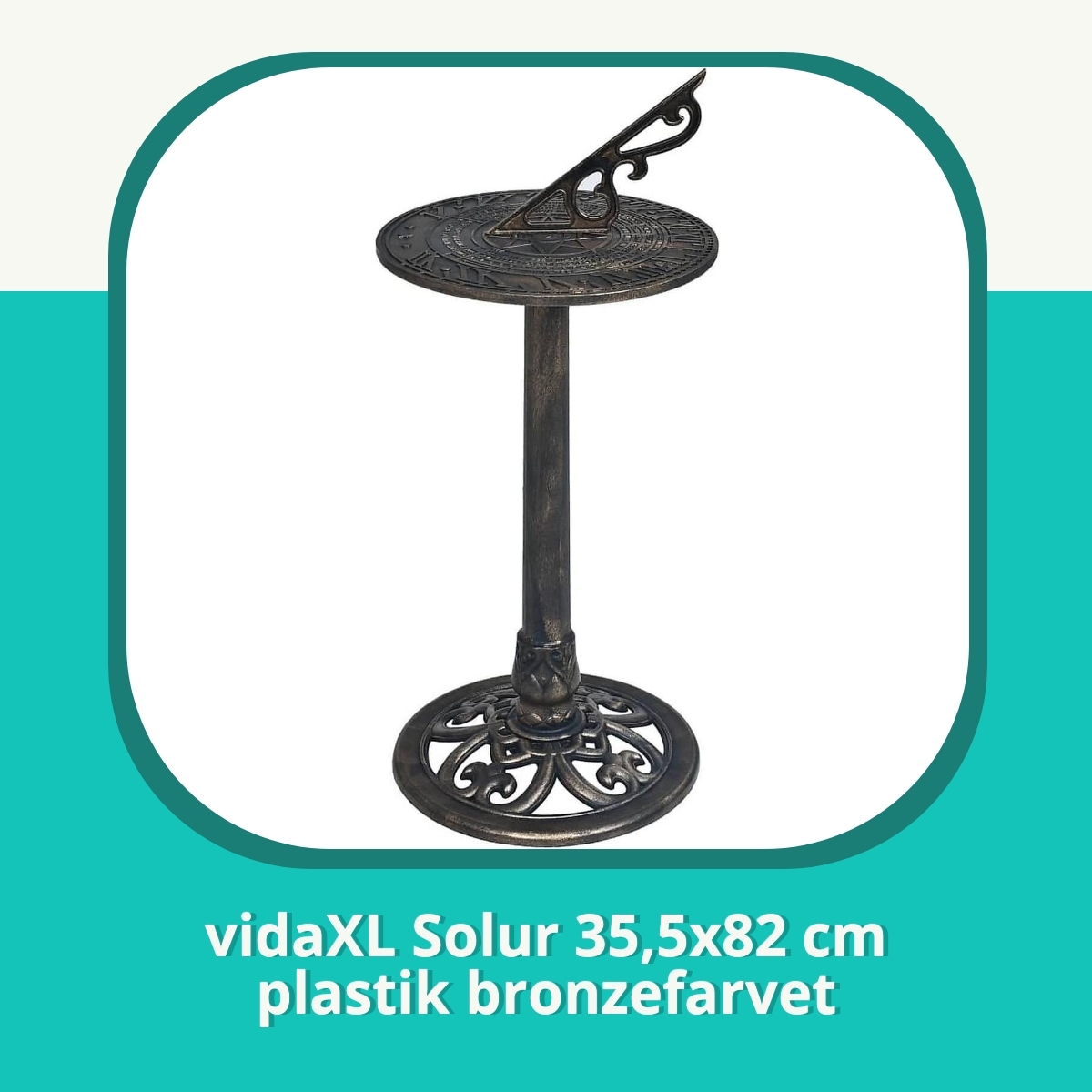 Anmeldelse af vidaXL Solur 35,5x82 cm plastik bronzefarvet