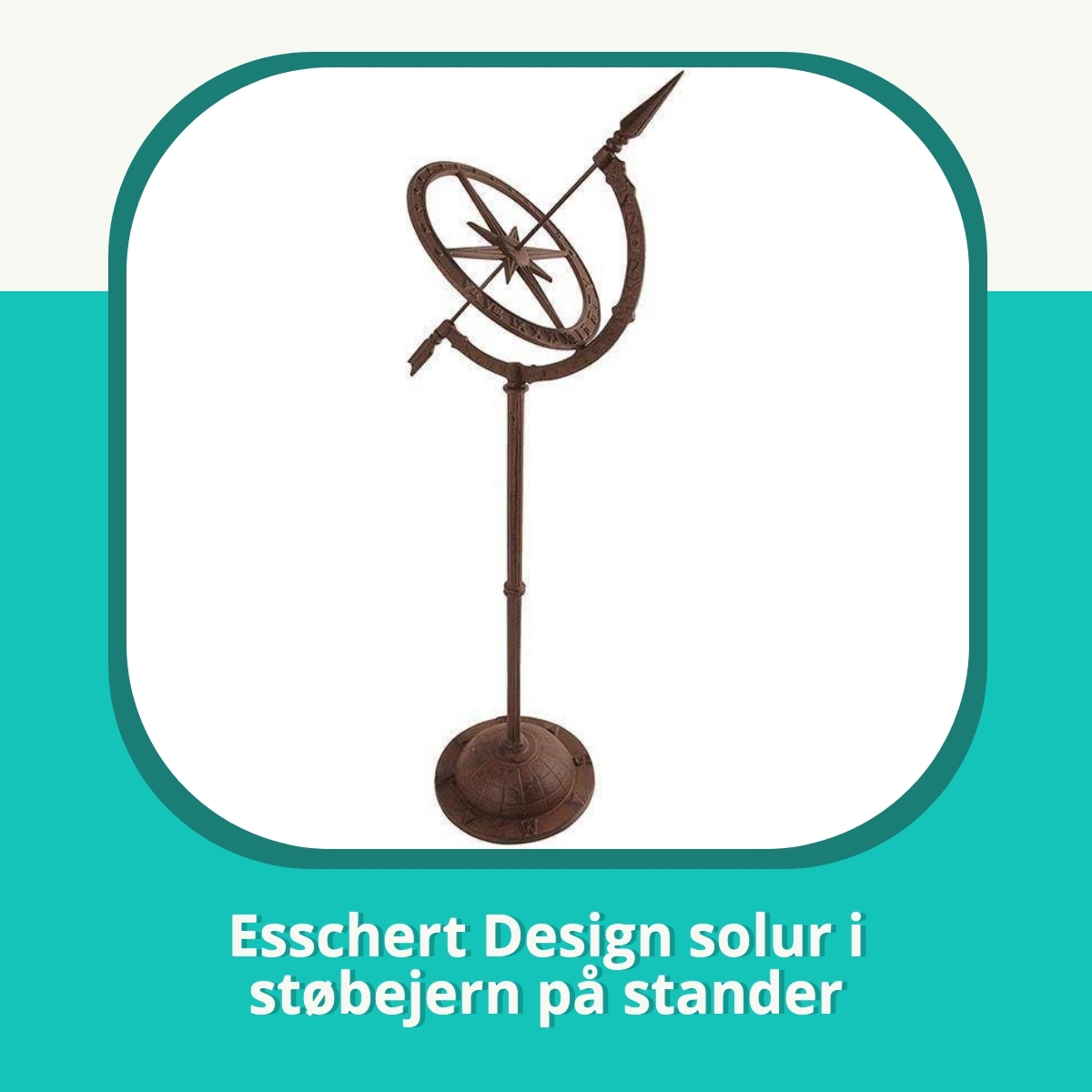 Anmeldelse af Esschert Design solur i støbejern på stander