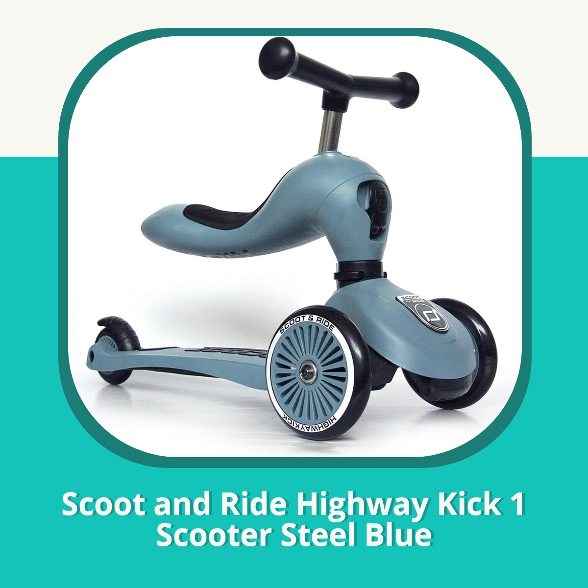Anmeldelse af Scoot and Ride Highway Kick 1 Scooter Steel Blue