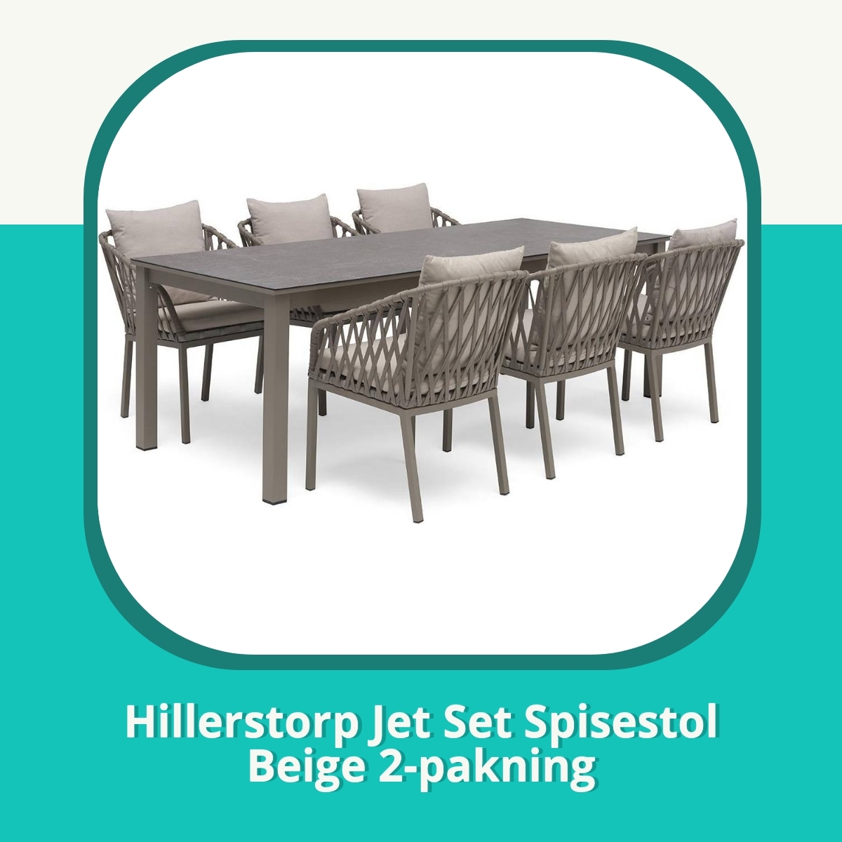 Anmeldelse af Hillerstorp Jet Set Spisestol Beige 2-pakning