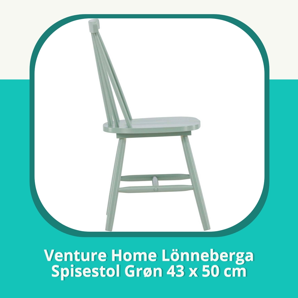 Anmeldelse af Venture Home Lönneberga Spisestol Grøn 43 x 50 cm
