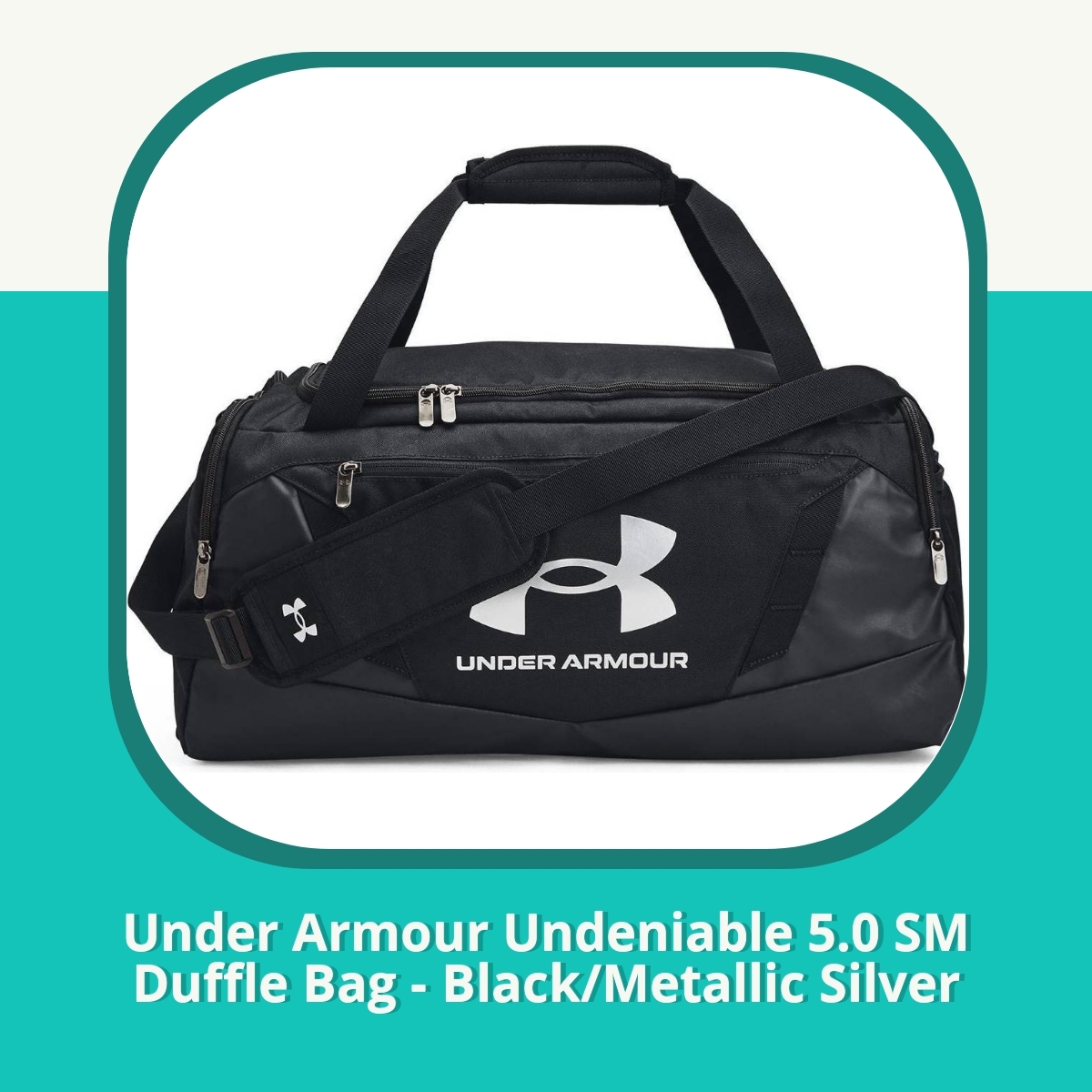 Recension Under Armour Undeniable 5.0 SM Duffle Bag - Black/Metallic Silver