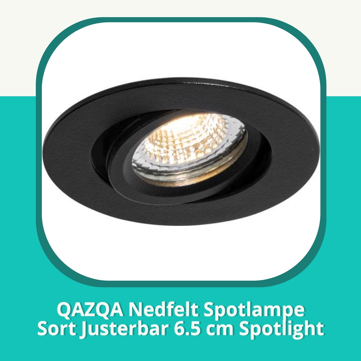 Anmeldelse af QAZQA Nedfelt Spotlampe Sort Justerbar 6.5 cm Spotlight