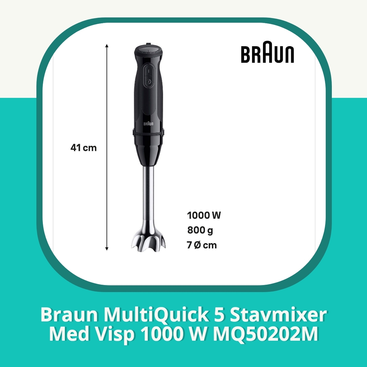 Recension af Braun MultiQuick 5 Stavmixer Med Visp 1000 W MQ50202M