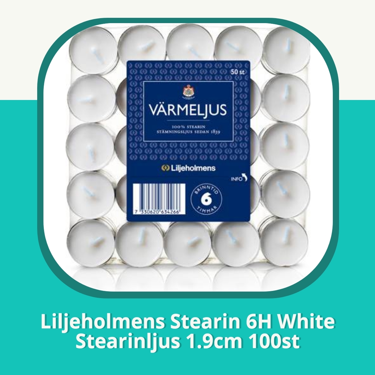 Recension af Liljeholmens Stearin 6H White Stearinljus 1.9cm 100st