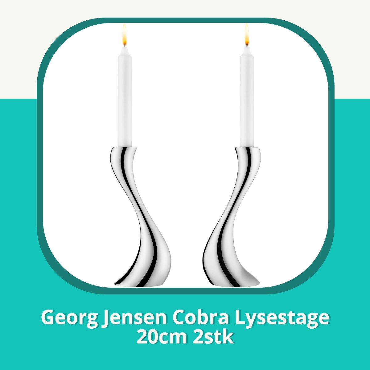 Anmeldelse af Georg Jensen Cobra Lysestage 20cm 2stk
