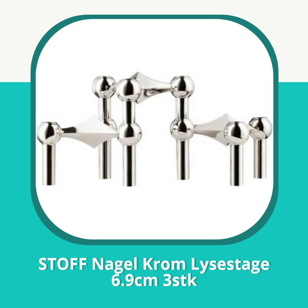 Anmeldelse af STOFF Nagel Krom Lysestage 6.9cm 3stk