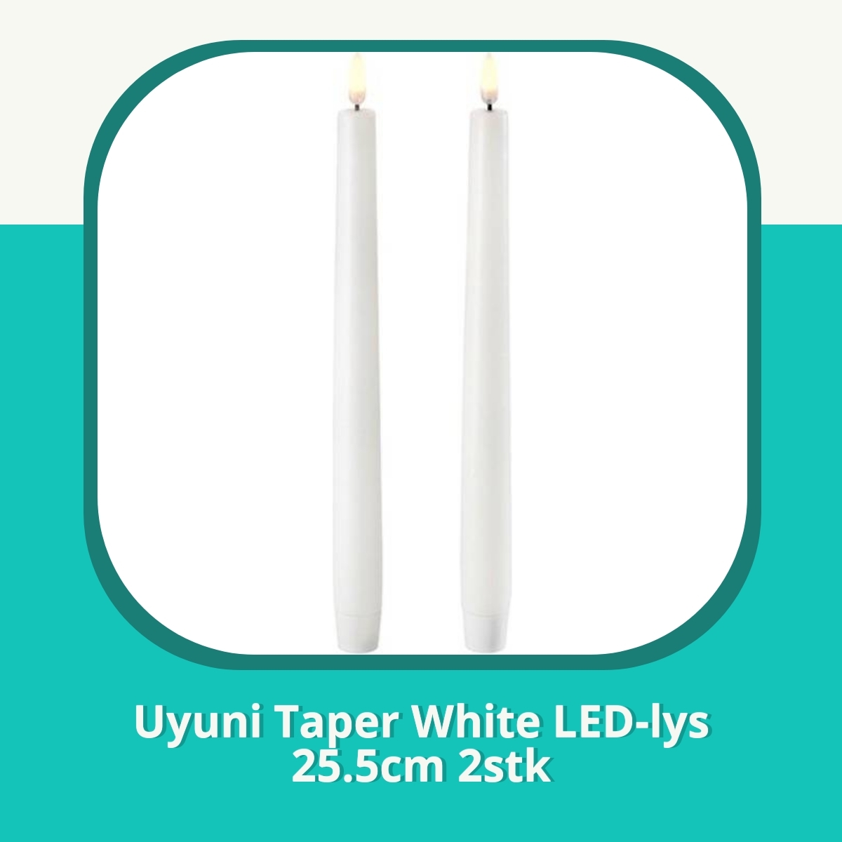Anmeldelse af Uyuni Taper White LED-lys 25.5cm 2stk