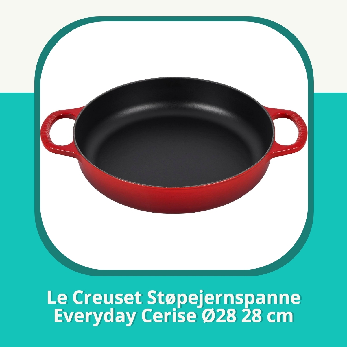 Anmeldelse af Le Creuset Støpejernspanne Everyday Cerise Ø28 28 cm