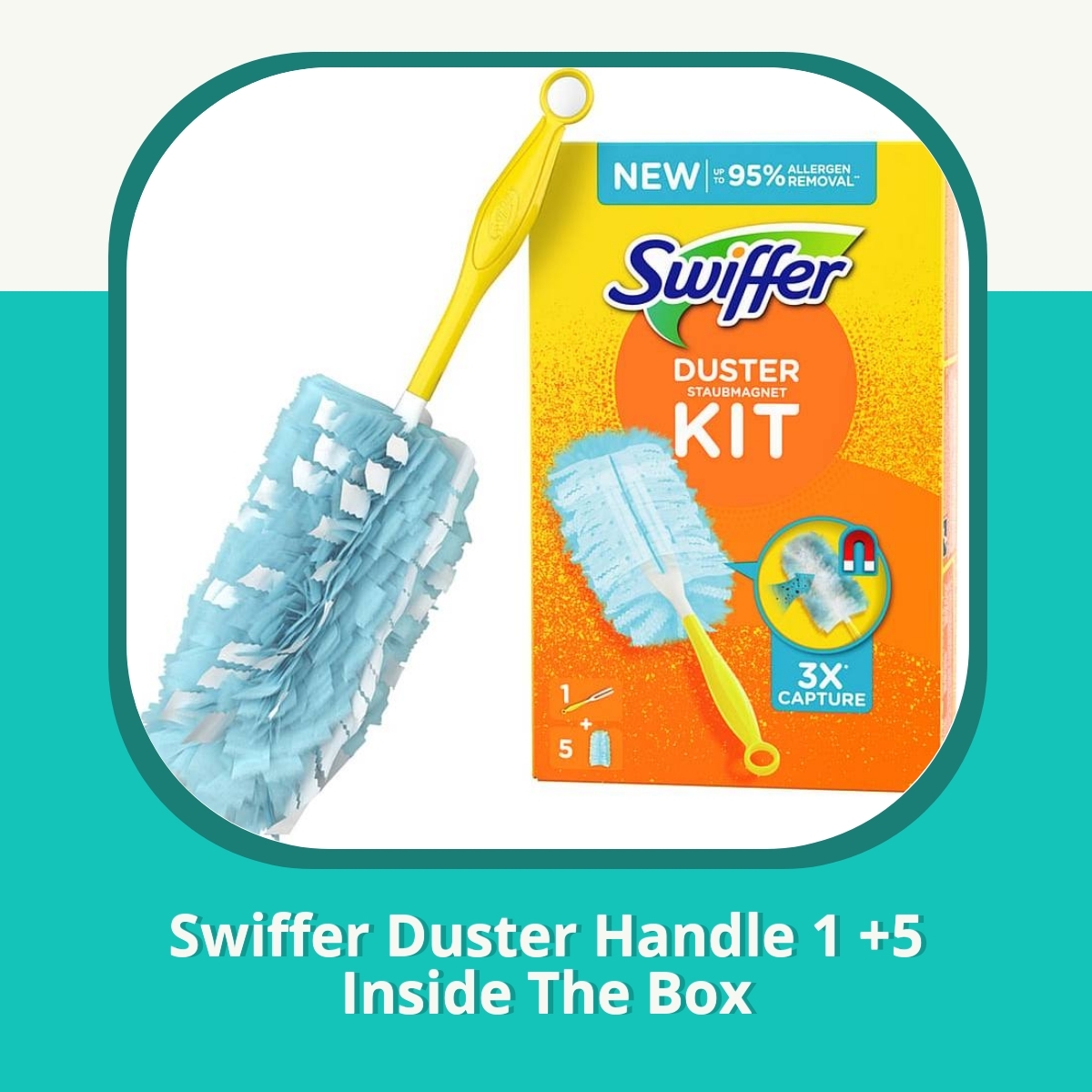 Anmeldelse af Swiffer Duster Handle 1 +5 Inside The Box