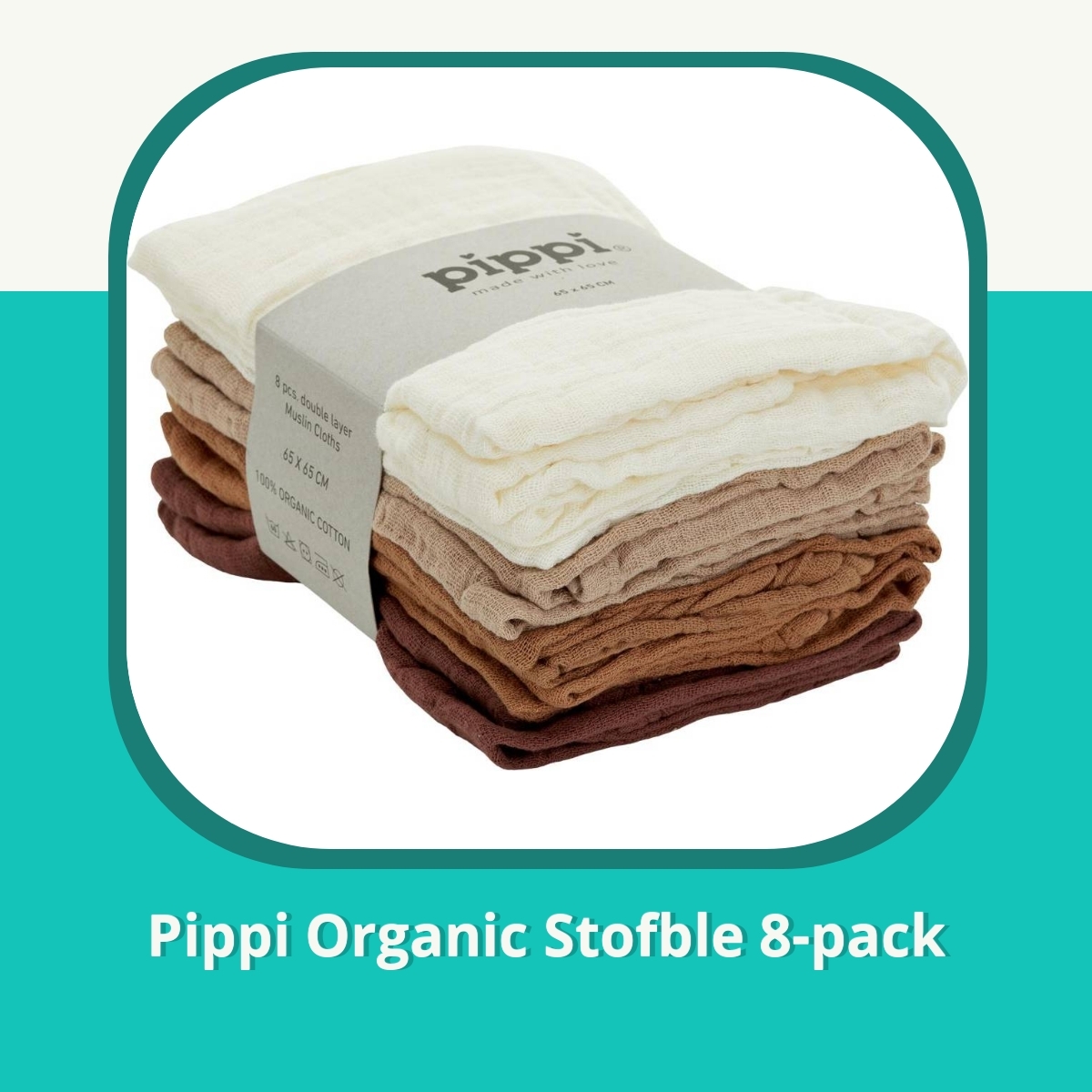 Anmeldelse af Pippi Organic Stofble 8-pack