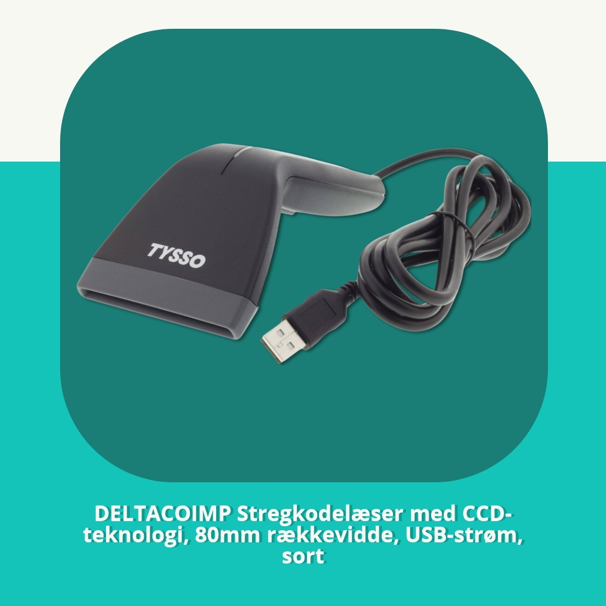 Anmeldelse af DELTACOIMP Stregkodelæser med CCD-teknologi, 80mm rækkevidde, USB-strøm, sort