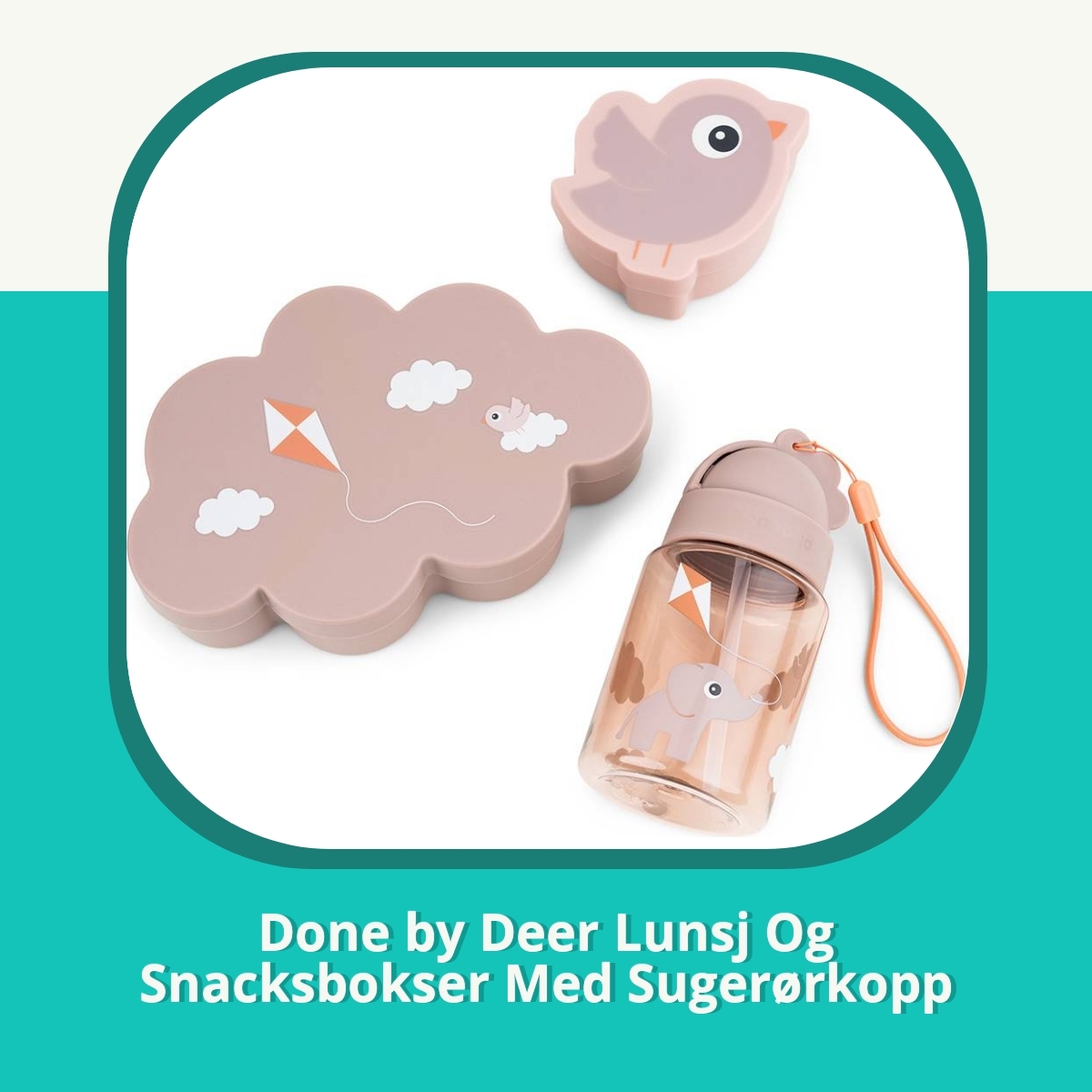 Anmeldelse af Done by Deer Lunsj Og Snacksbokser Med Sugerørkopp