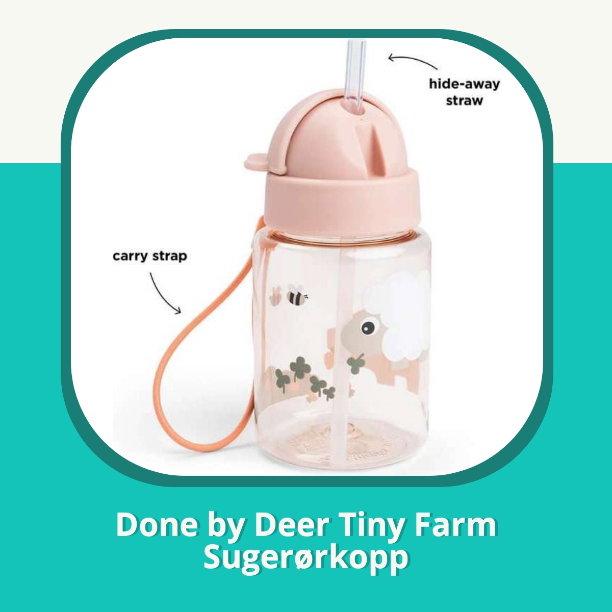 Anmeldelse af Done by Deer Tiny Farm Sugerørkopp