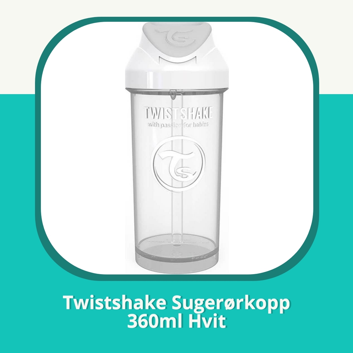 Anmeldelse af Twistshake Sugerørkopp 360ml Hvit