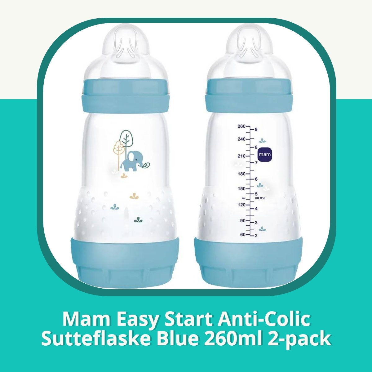 Anmeldelse af Mam Easy Start Anti-Colic Sutteflaske Blue 260ml 2-pack