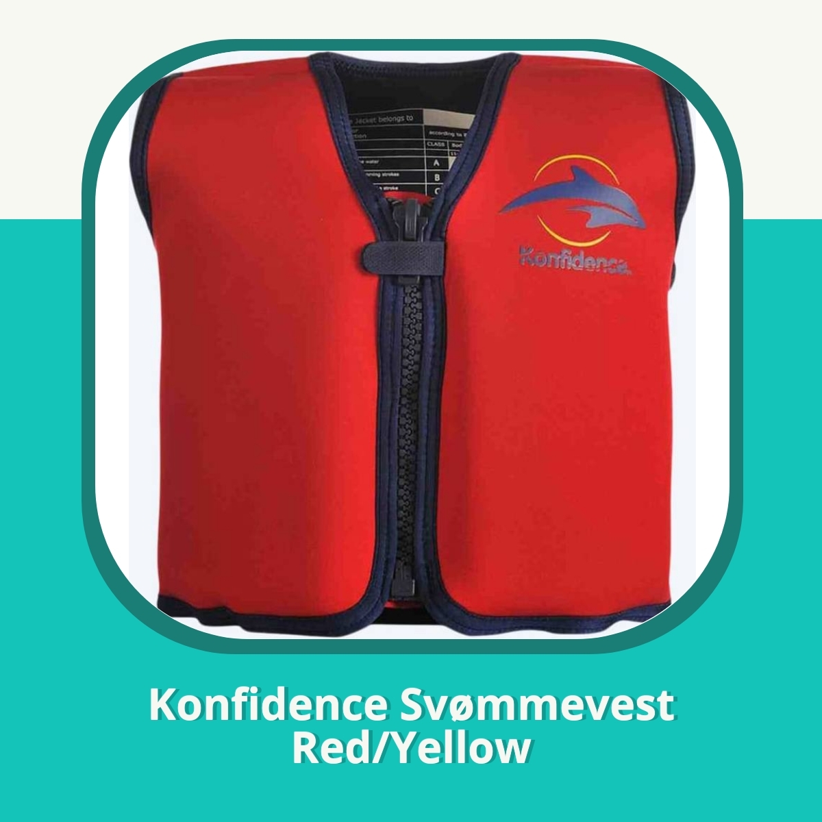 Anmeldelse af Konfidence Svømmevest Red/Yellow