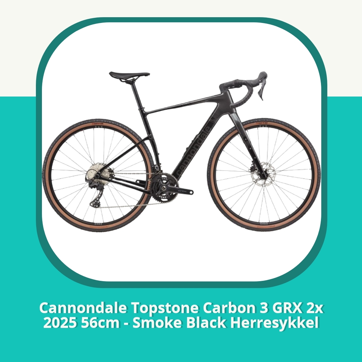 Anmeldelse af Cannondale Topstone Carbon 3 GRX 2x 2025 56cm - Smoke Black Herresykkel