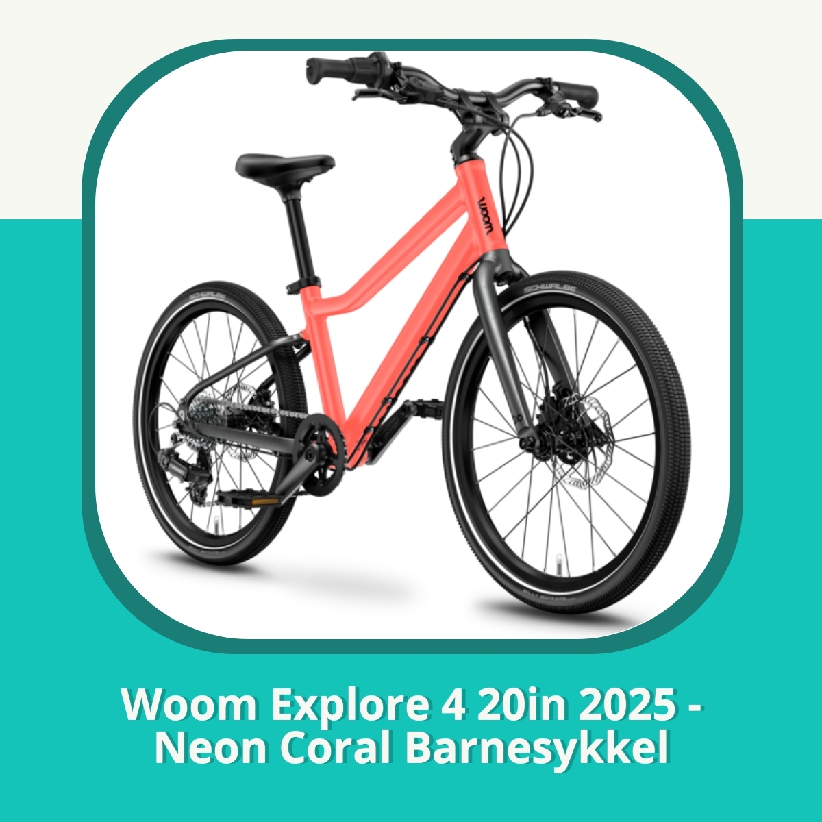 Anmeldelse Woom Explore 4 20in 2025 - Neon Coral Barnesykkel