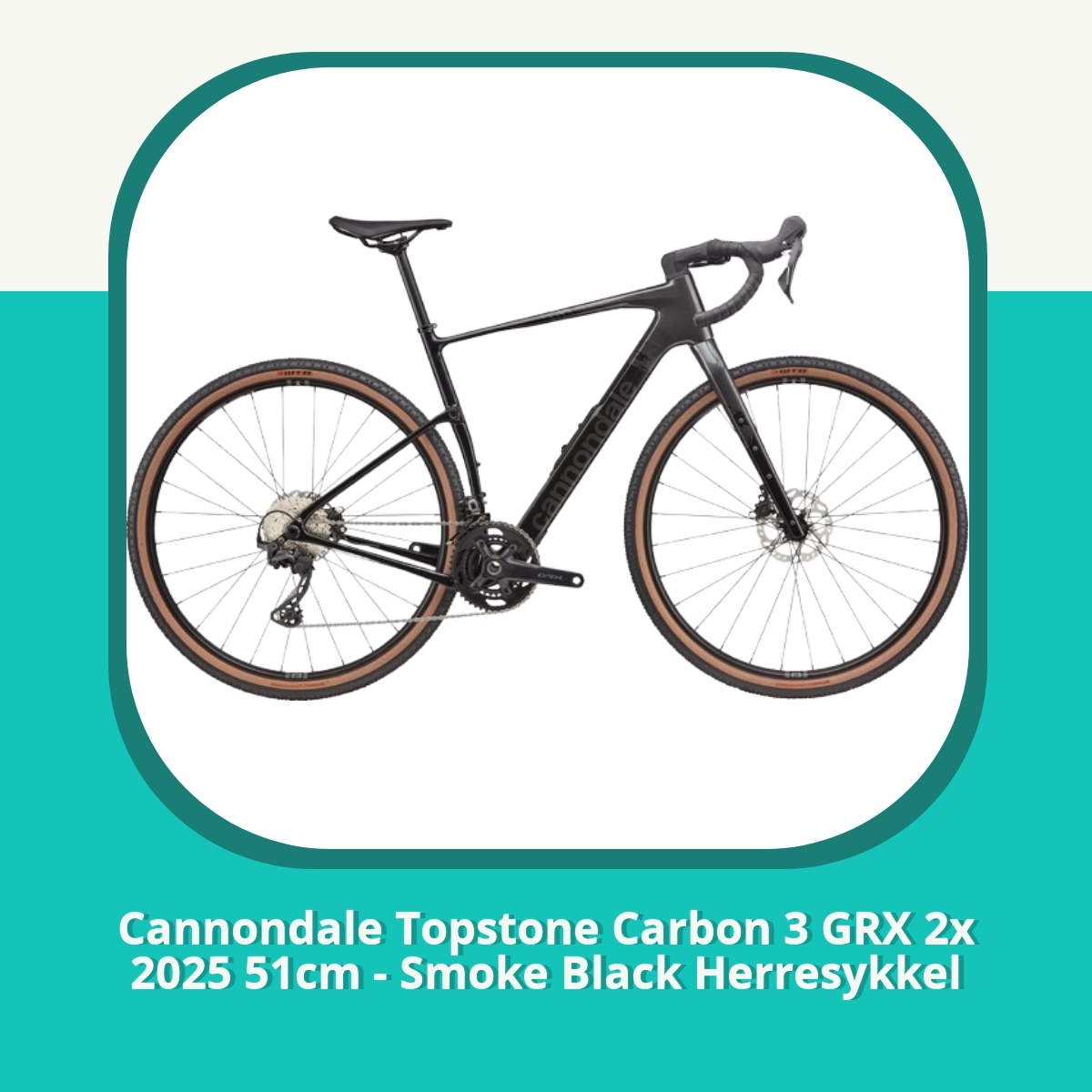 Anmeldelse af Cannondale Topstone Carbon 3 GRX 2x 2025 51cm - Smoke Black Herresykkel