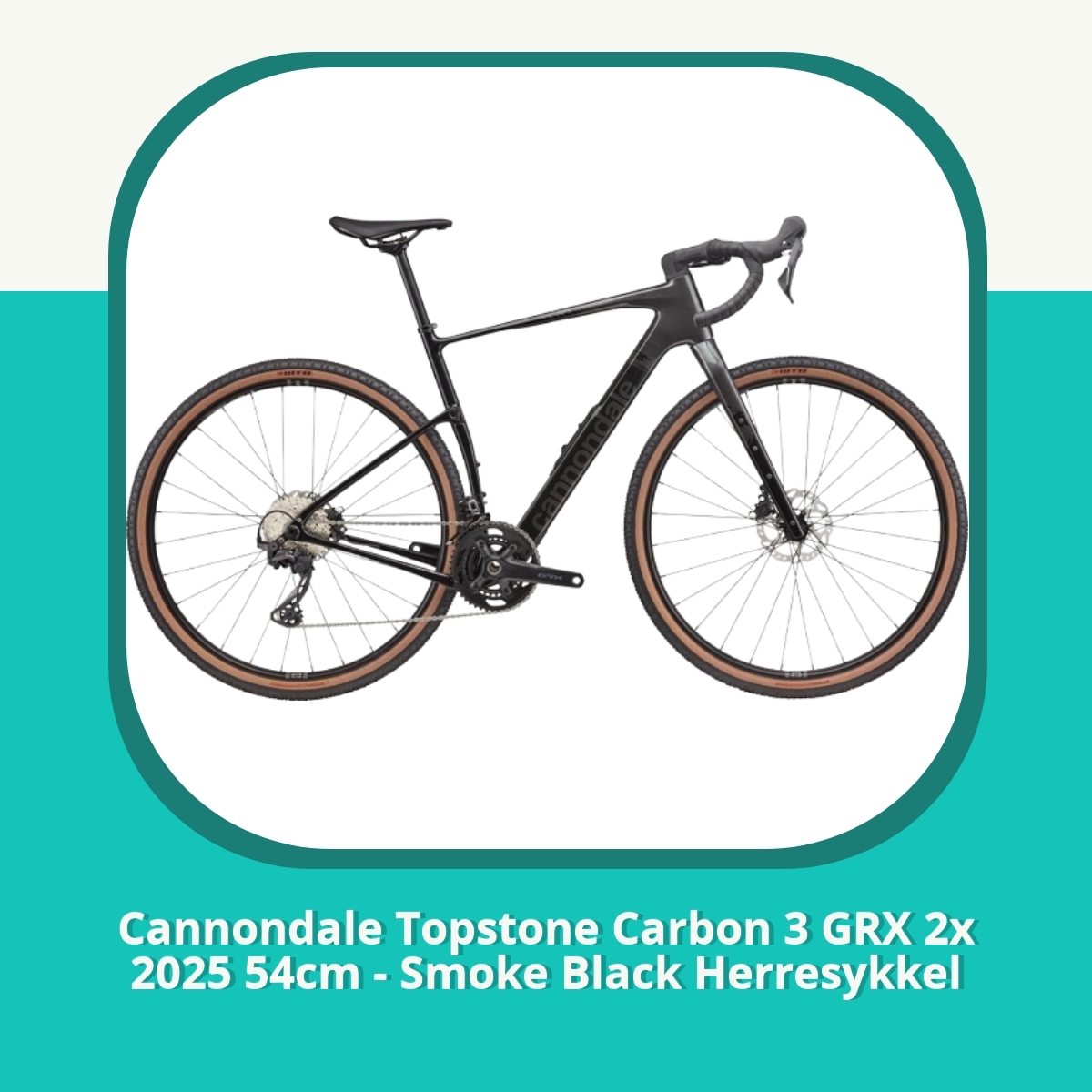 Anmeldelse af Cannondale Topstone Carbon 3 GRX 2x 2025 54cm - Smoke Black Herresykkel