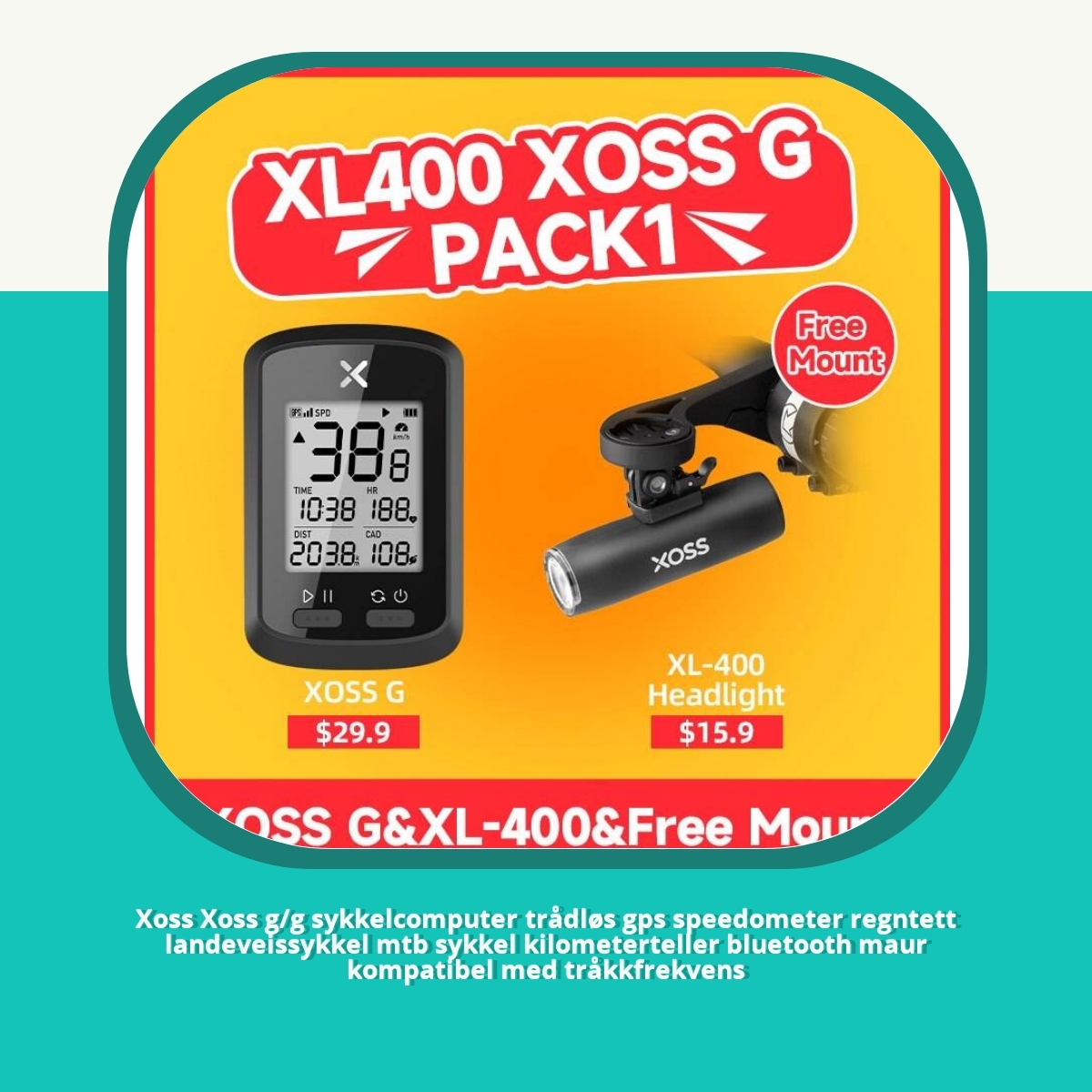 Anmeldelse af Xoss Xoss g/g sykkelcomputer trådløs gps speedometer regntett landeveissykkel mtb sykkel kilometerteller bluetooth maur kompatibel med tråkkfrekvens