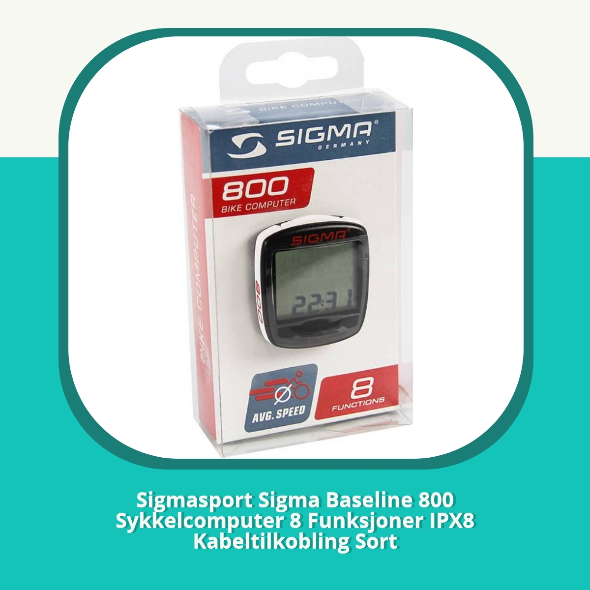 Anmeldelse af Sigmasport Sigma Baseline 800 Sykkelcomputer 8 Funksjoner IPX8 Kabeltilkobling Sort