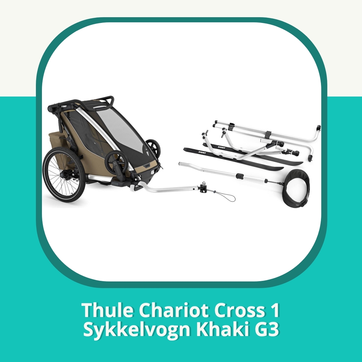 Anmeldelse af Thule Chariot Cross 1 Sykkelvogn Khaki G3