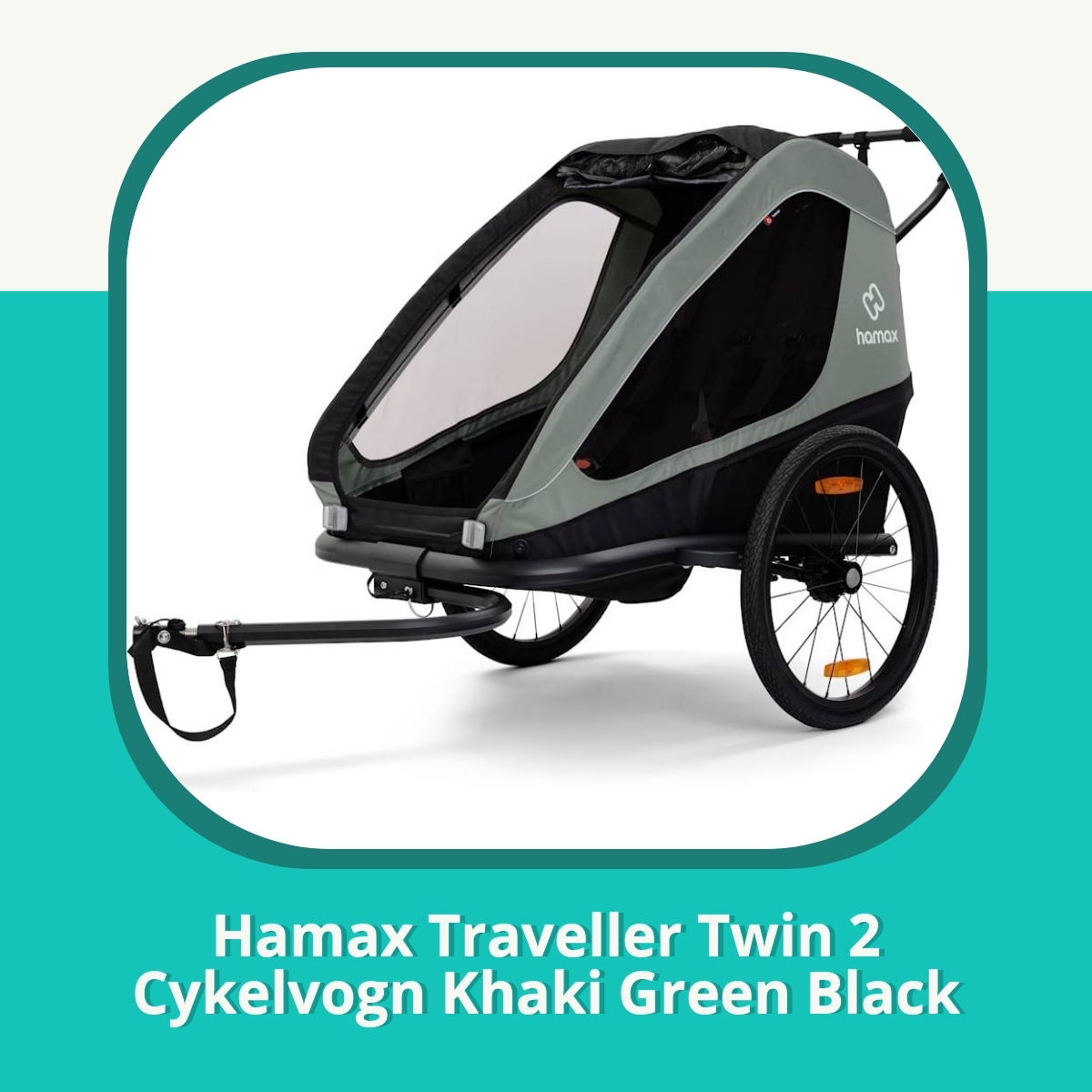 Anmeldelse af Hamax Traveller Twin 2 Cykelvogn Khaki Green Black