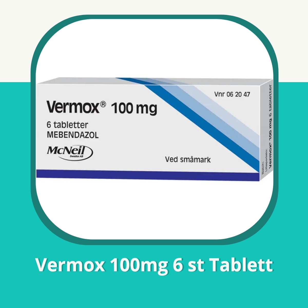 Anmeldelse af Vermox 100mg 6 st Tablett