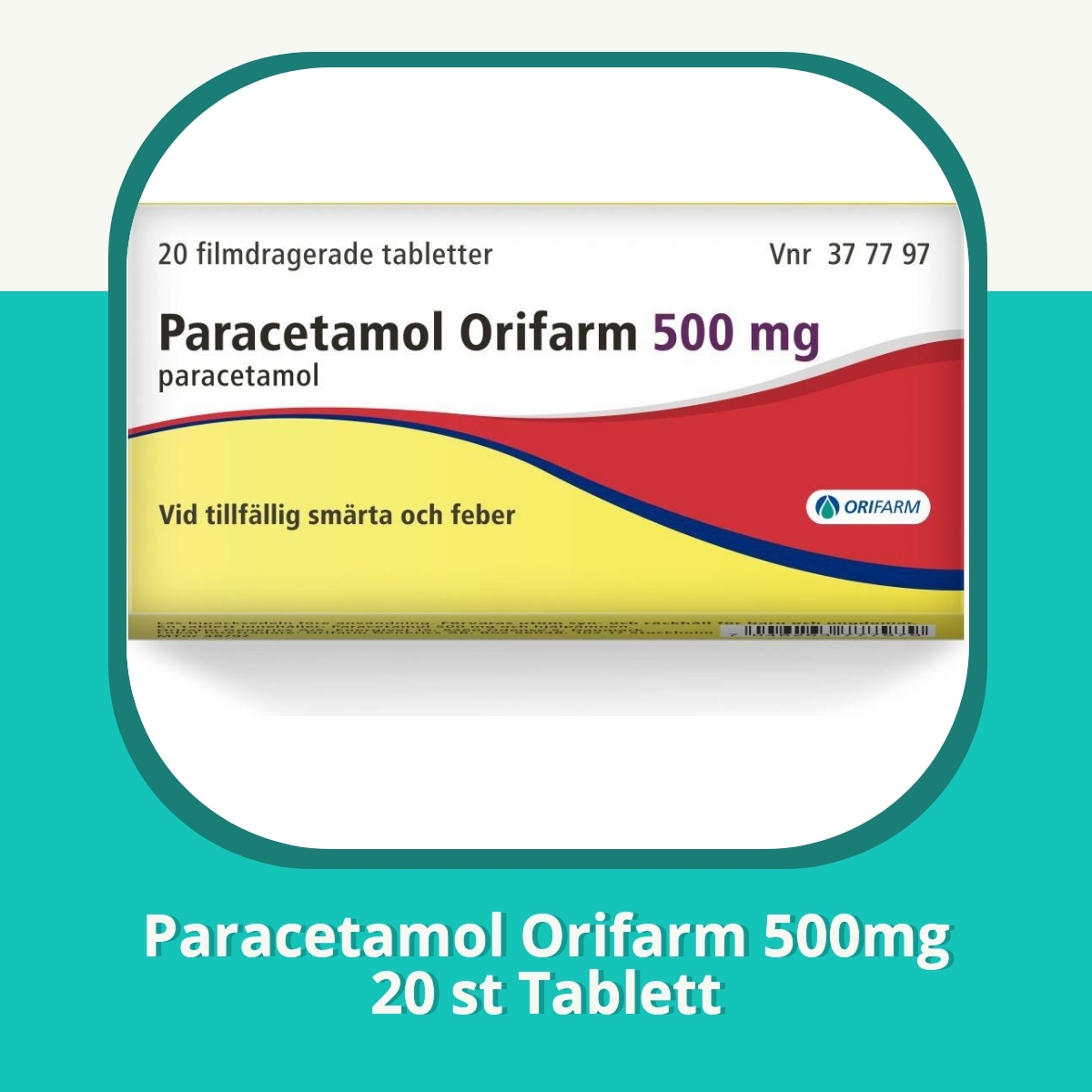Recension af Paracetamol Orifarm 500mg 20 st Tablett