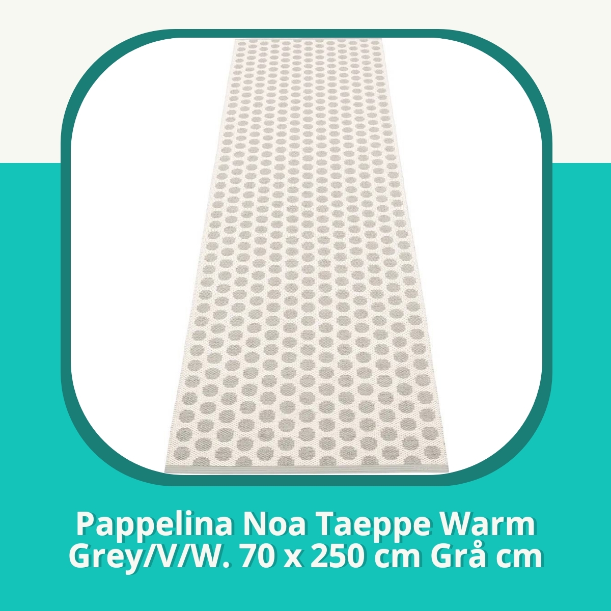 Anmeldelse af Pappelina Noa Taeppe Warm Grey/V/W. 70 x 250 cm Grå cm