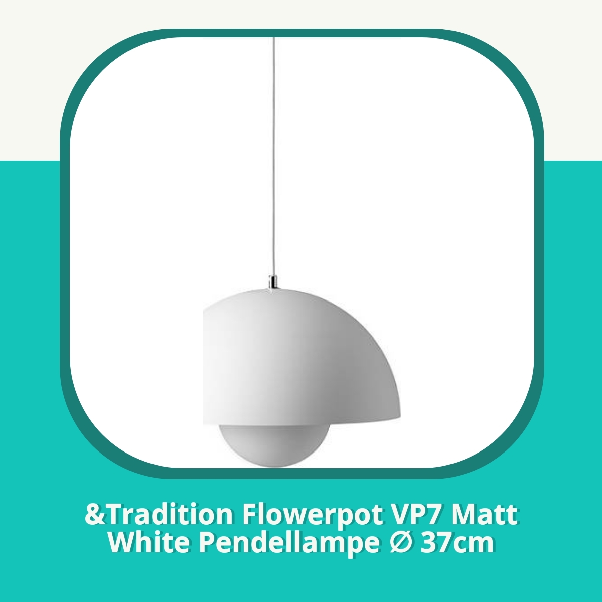 Anmeldelse &Tradition Flowerpot VP7 Matt White Pendellampe ∅ 37cm