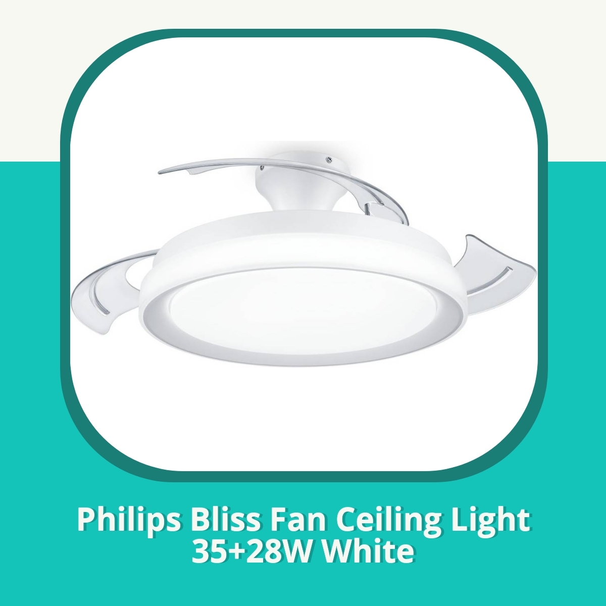 Anmeldelse af Philips Bliss Fan Ceiling Light 35+28W White