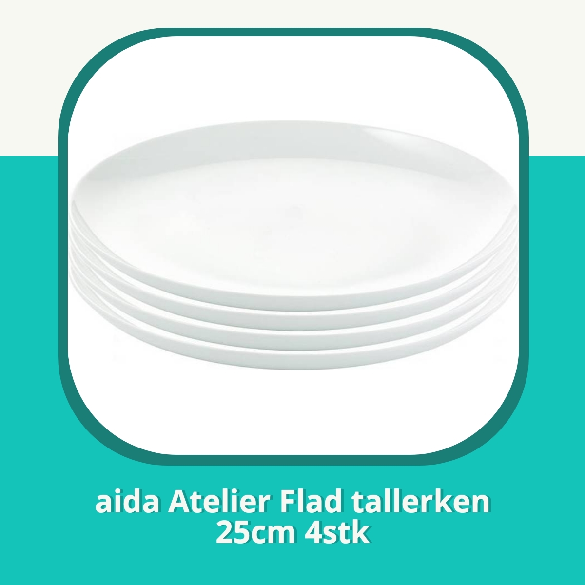 Anmeldelse af aida Atelier Flad tallerken 25cm 4stk