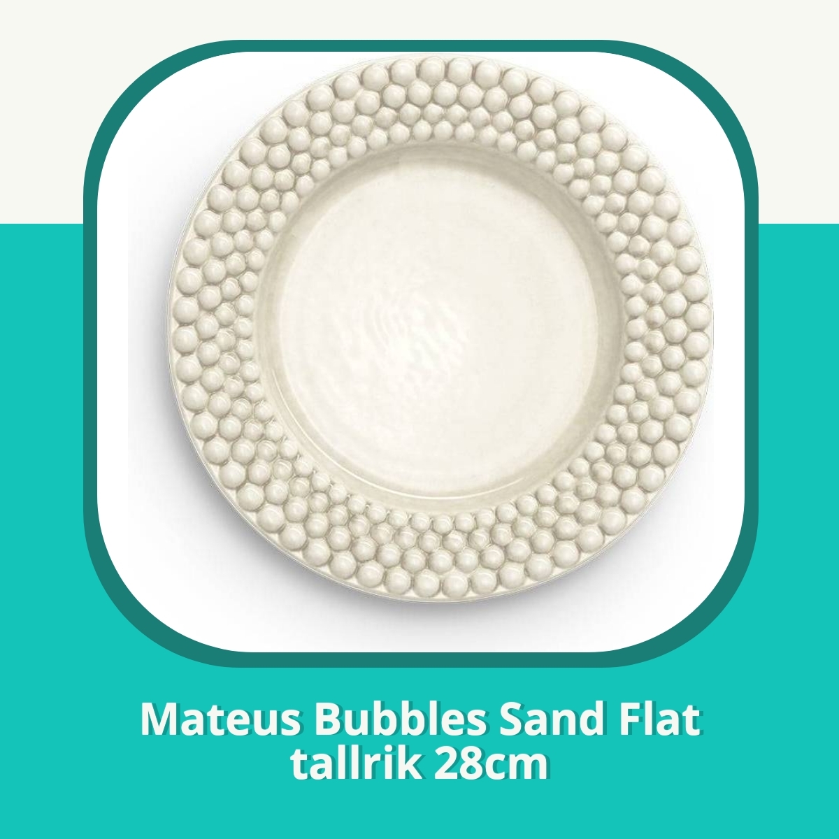 Recension af Mateus Bubbles Sand Flat tallrik 28cm